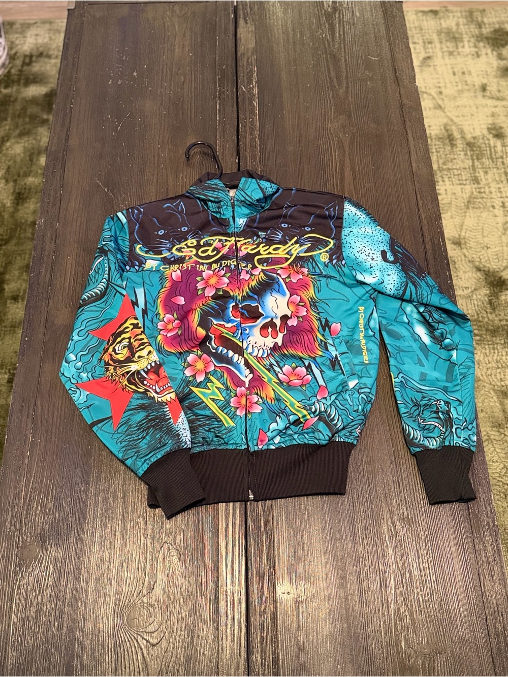 Y2K Ed Hardy Christian Audigier True Love Tattoo Jacket